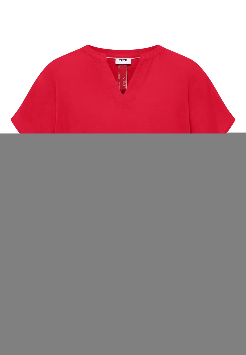 Dropped Shoulder Bluse aus Leinenmix