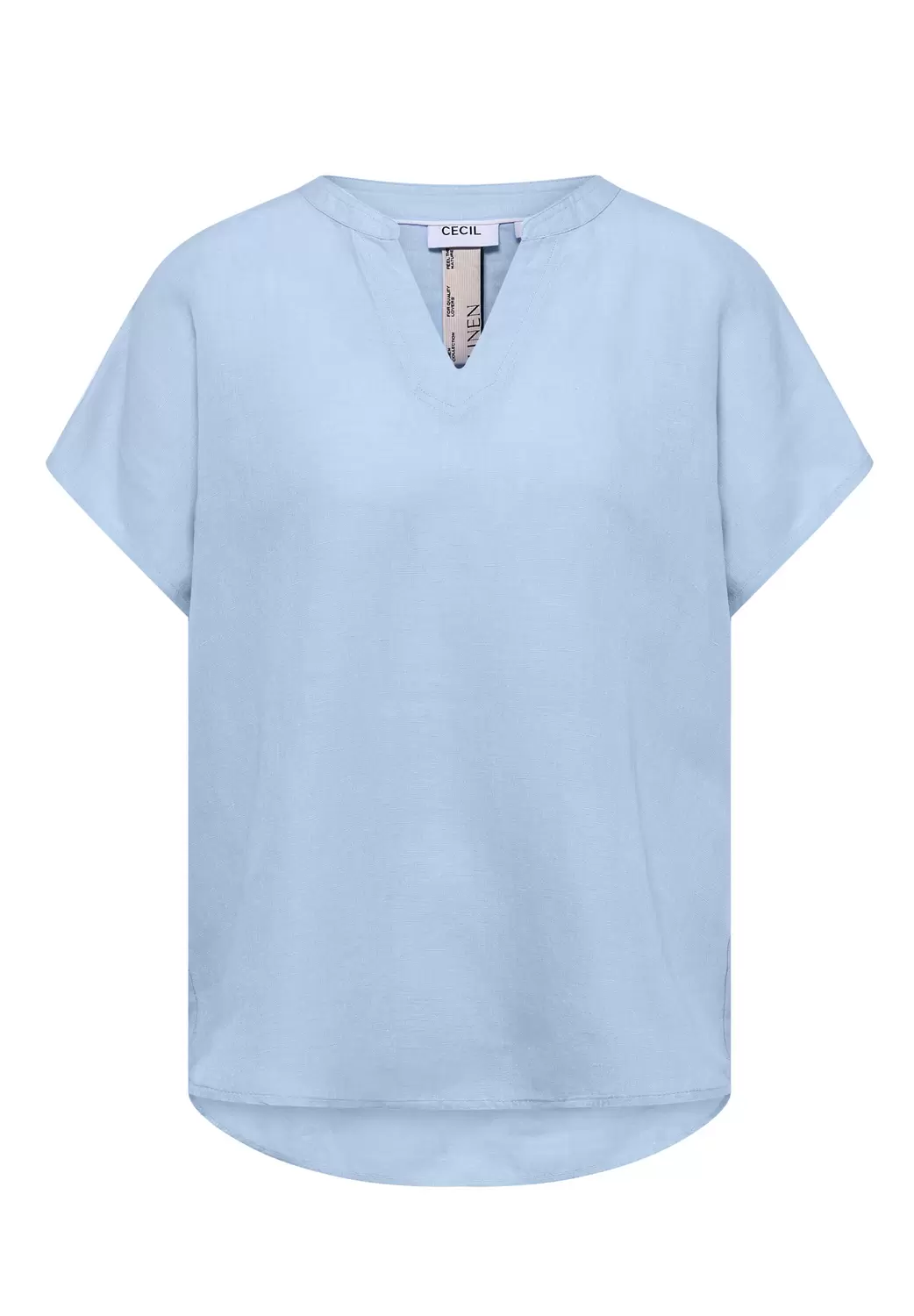 Dropped Shoulder Bluse aus Leinenmix