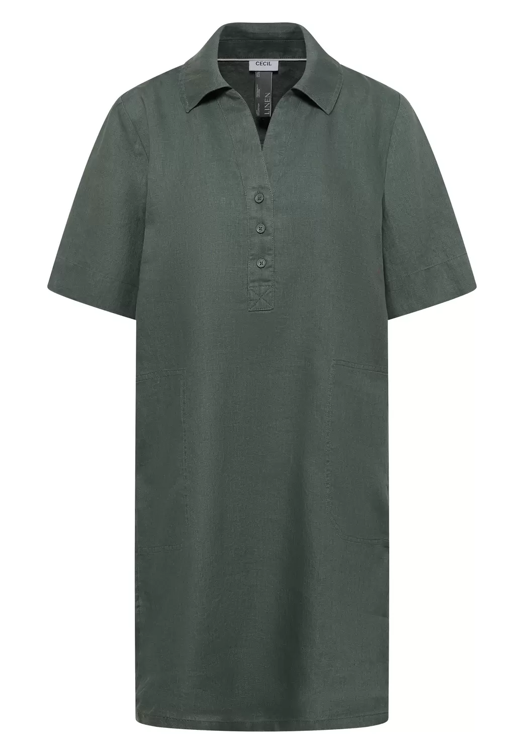 XL Linen Solid Dress female