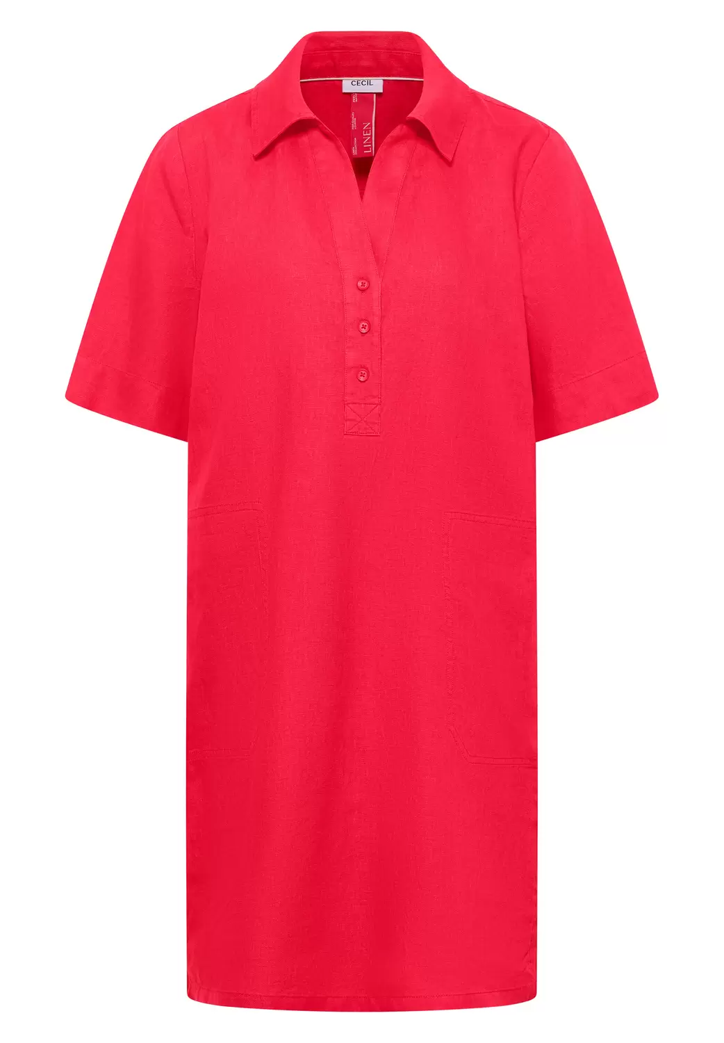 Knielanges Kleid aus reinem Leinen