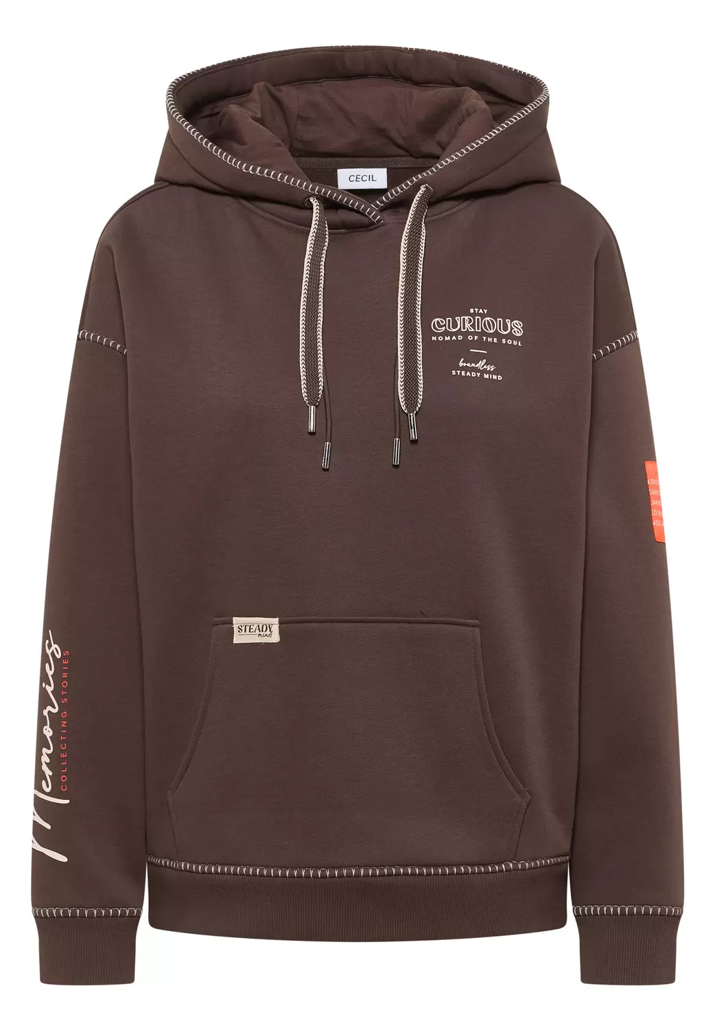 Hoodie mit Deko-Nähten