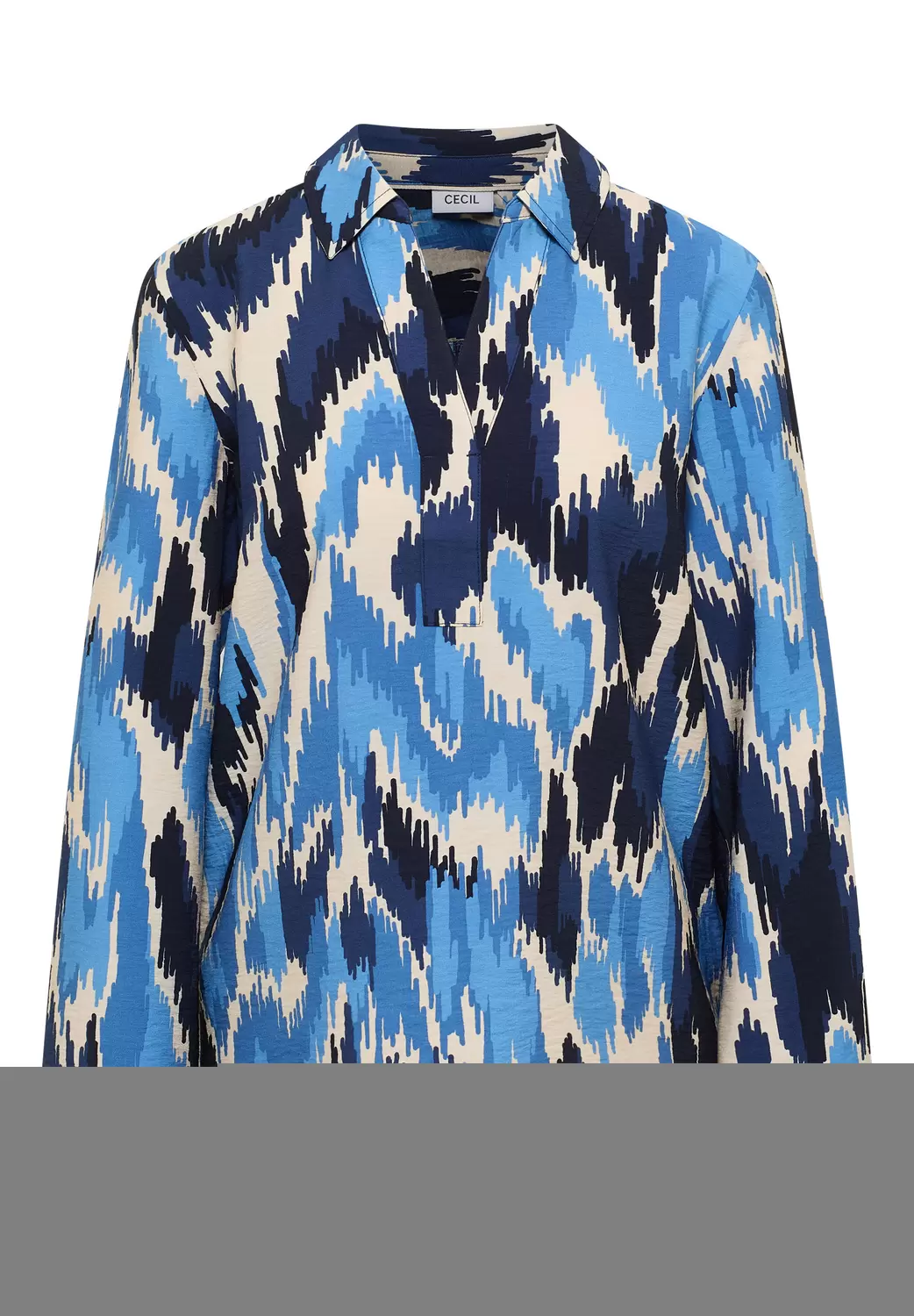 AOP Splitneck Blouse female