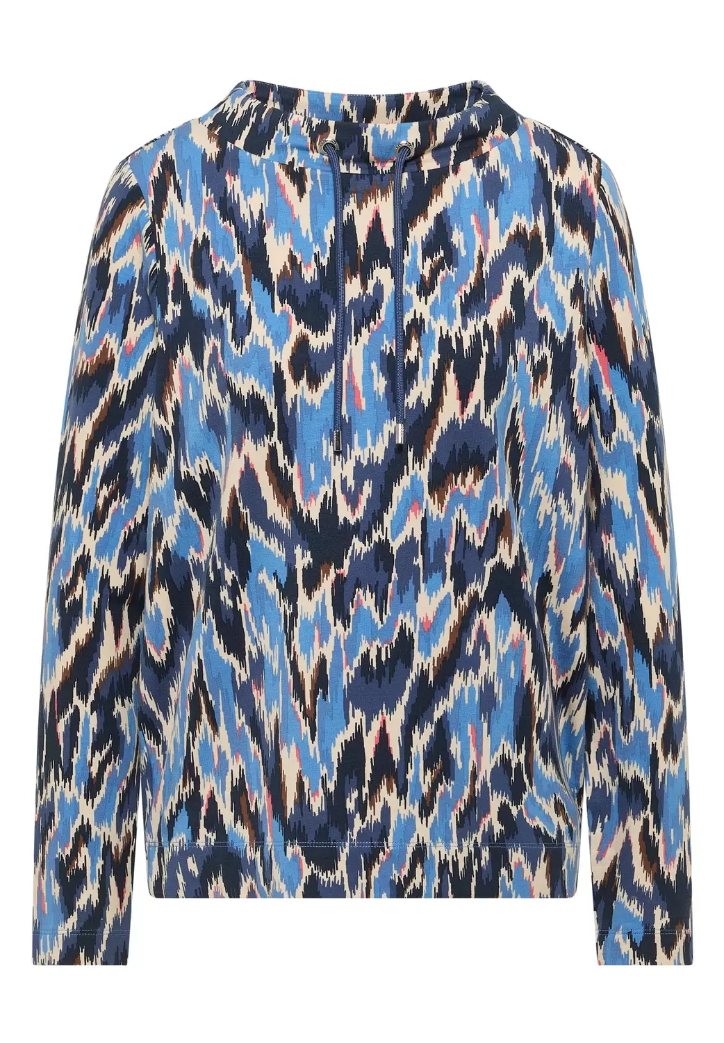 TOS Multi AOP Funnel Neck