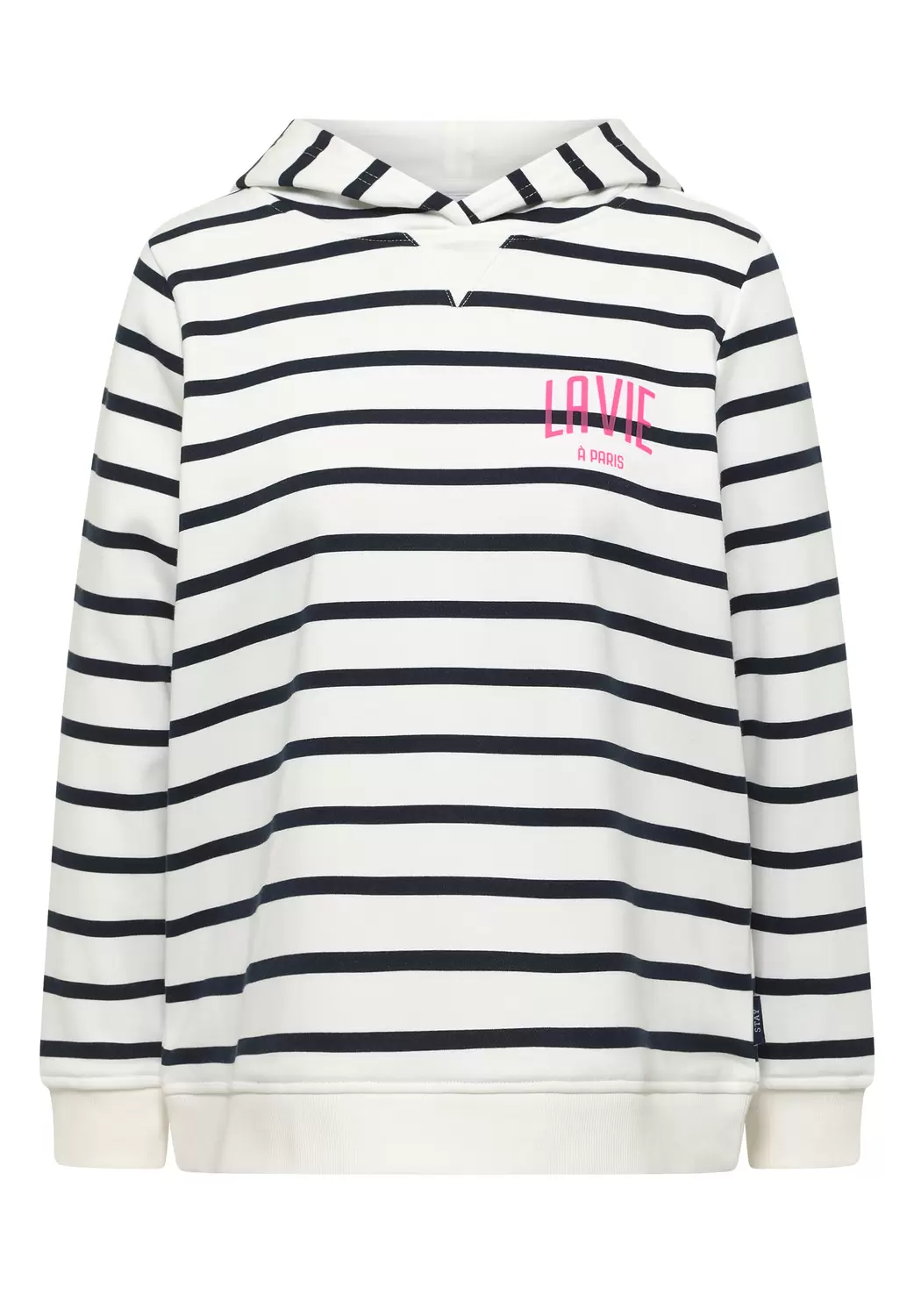 TOS Striped Hoody w. Chest Pri