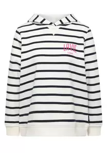 TOS Striped Hoody w. Chest Pri