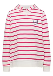 TOS Striped Hoody w. Chest Pri