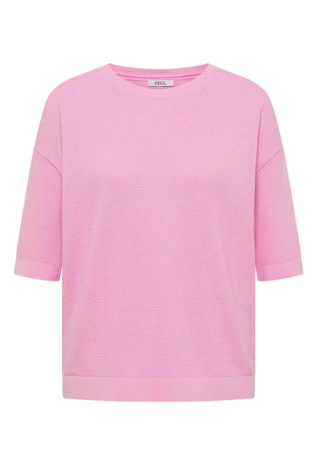 Kurzarm Pullover mit Struktur