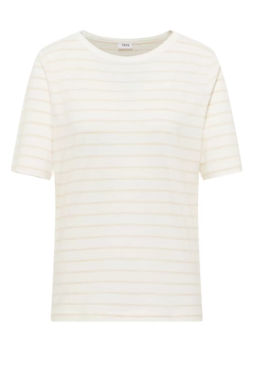 T-Shirt mit Boatneck und Streifen
