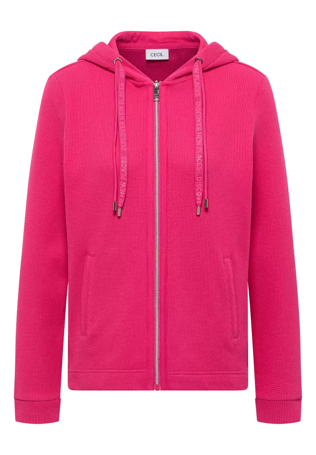 Langarm Jacke mit Kapuze und Taschen