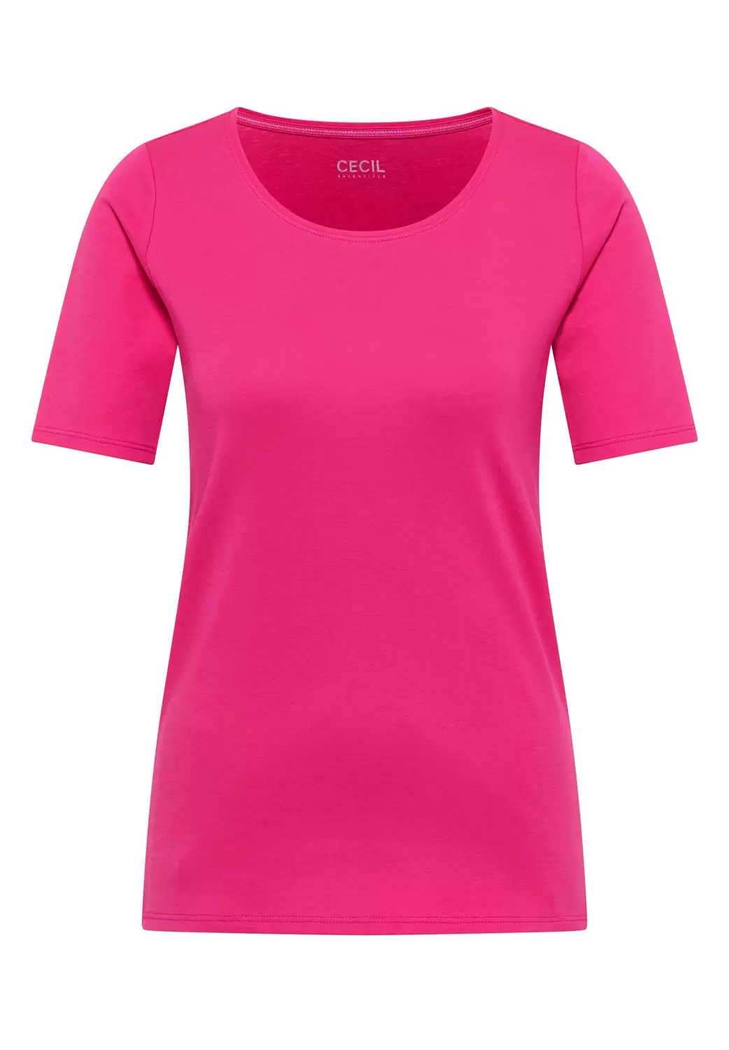 Basic T-Shirt mit Rundhals in Unifarbe