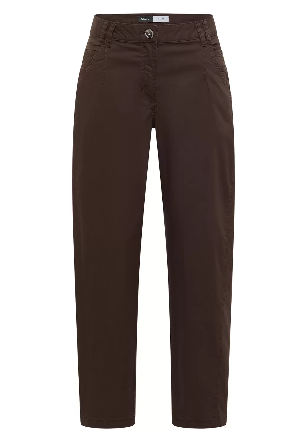 Mid Waist Barrel Leg Hose im Casual Fit