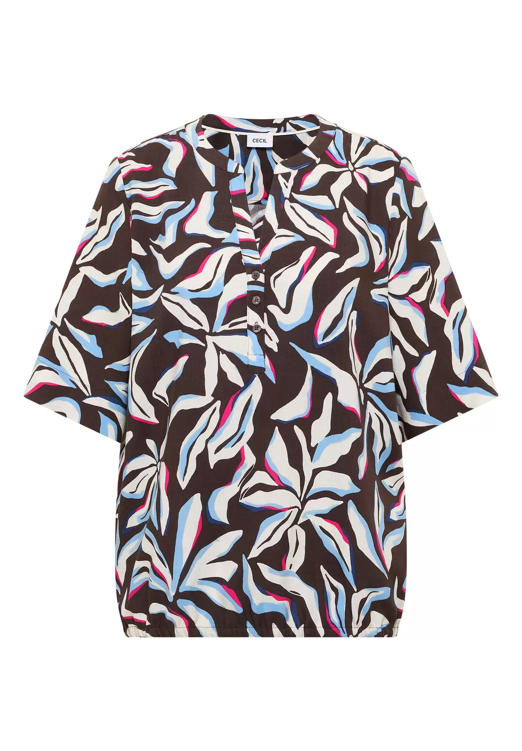 TOS Splitneck Print Blouse