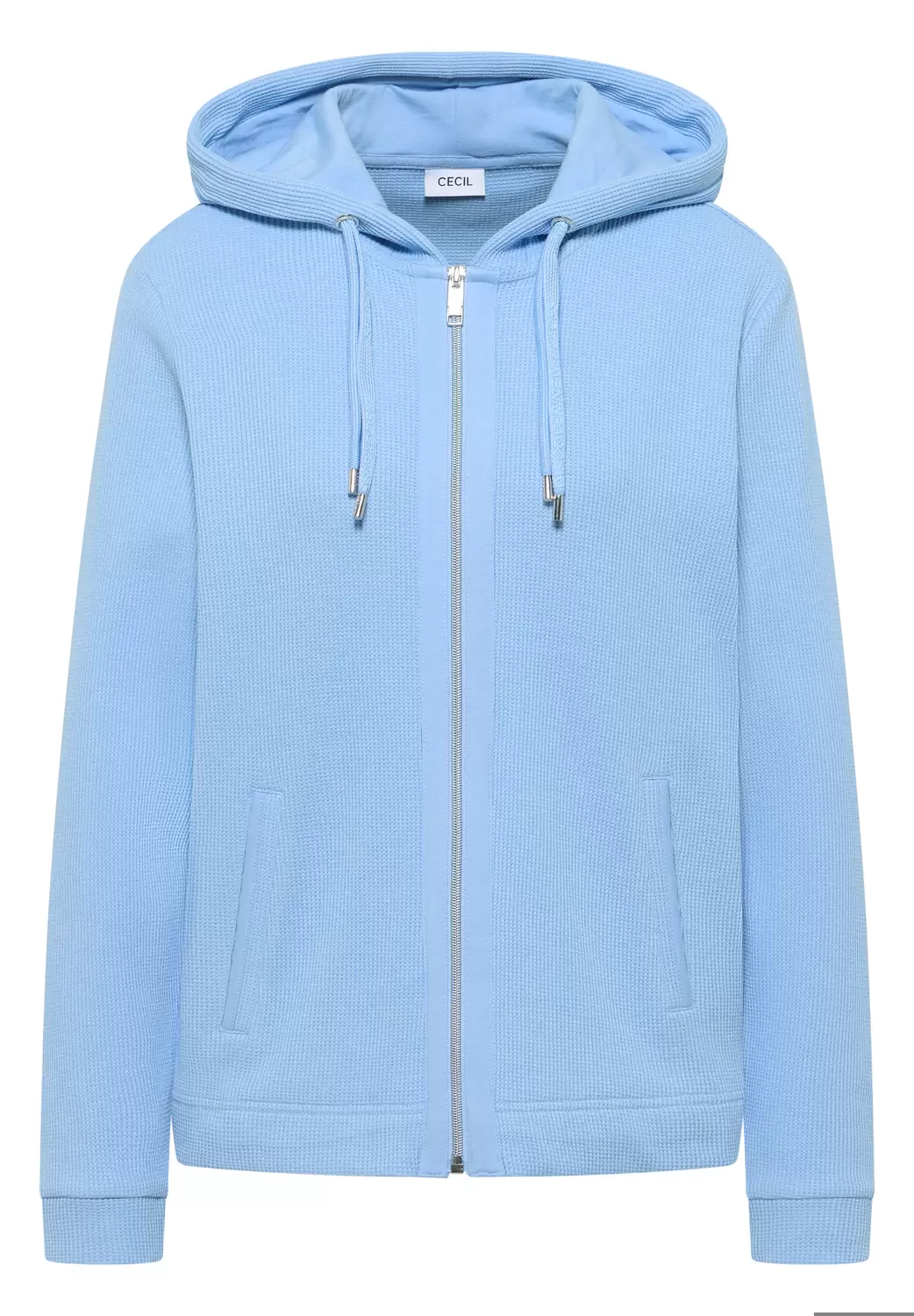 Langarm Jacke mit Kapuze und Taschen