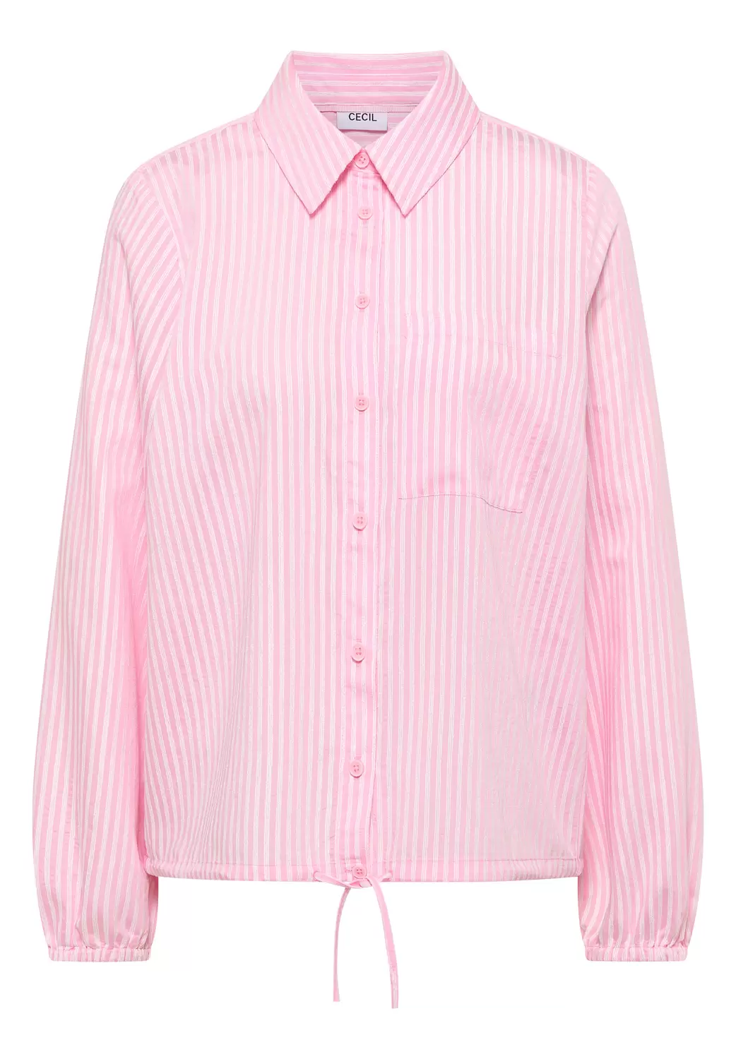 Bluse mit Hemdkragen und Streifen