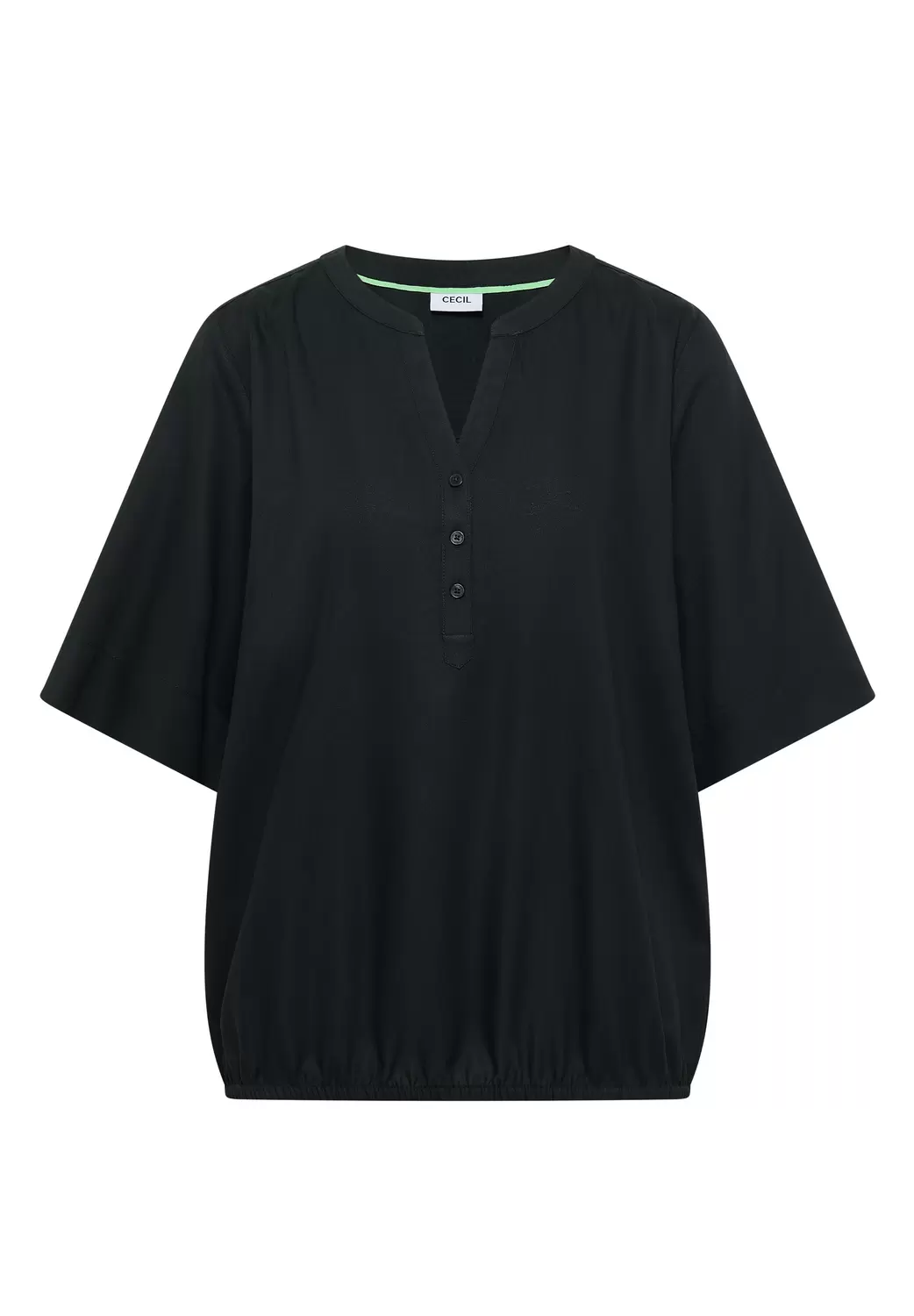 NOS Solid Splitneck Blouse