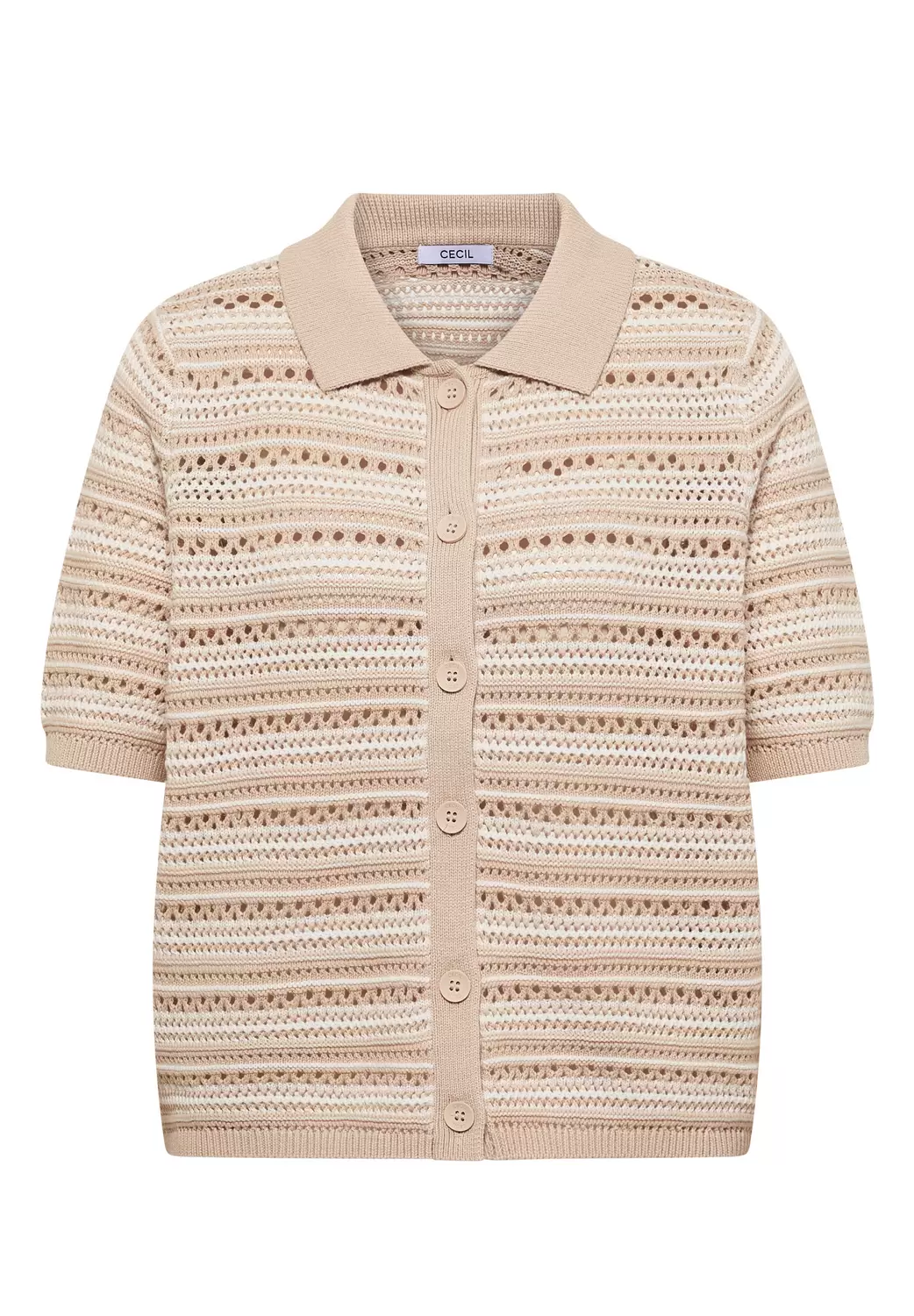 EOS_Structure stripe Polo Card female