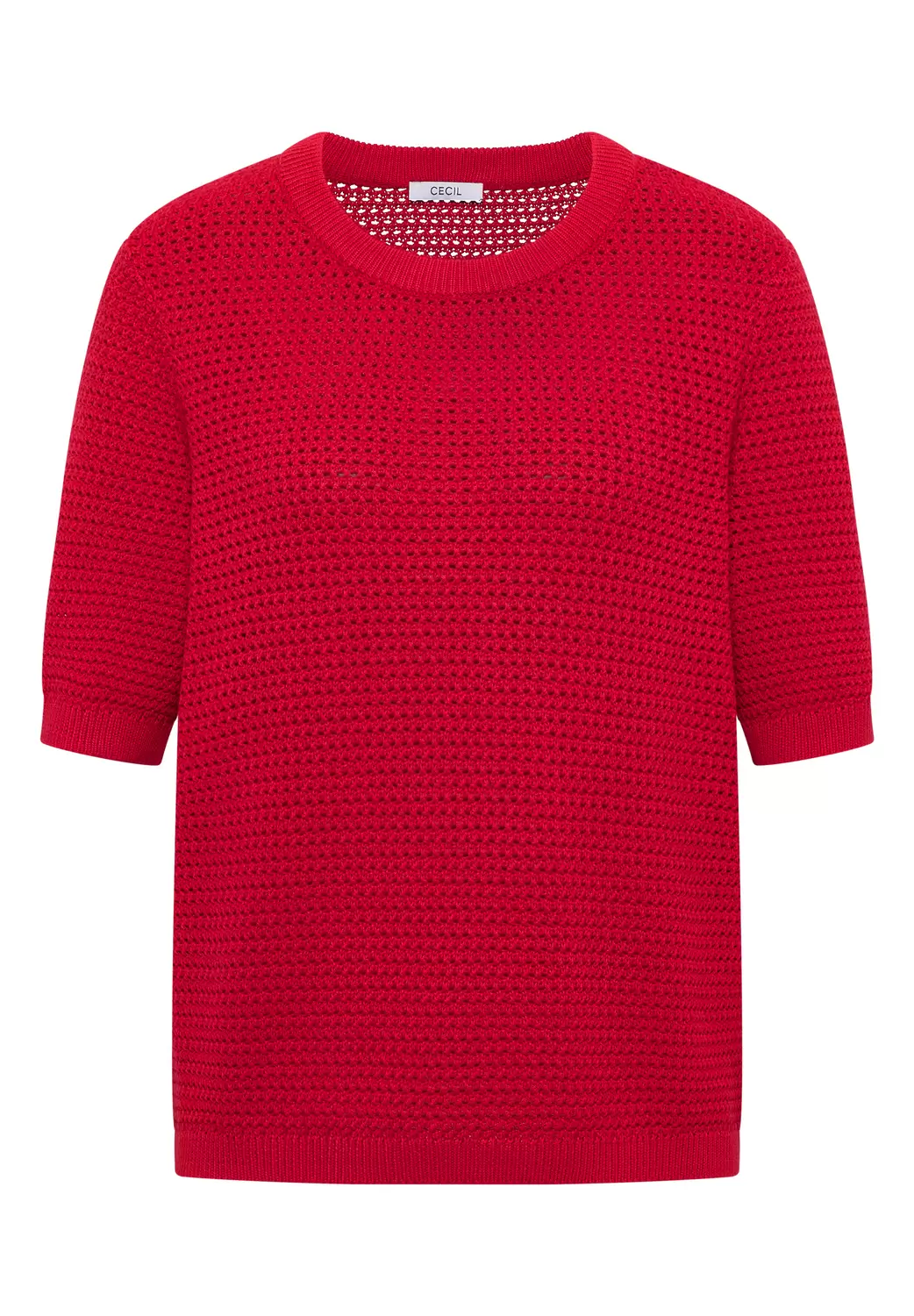 Kurzarm Pullover mit Struktur