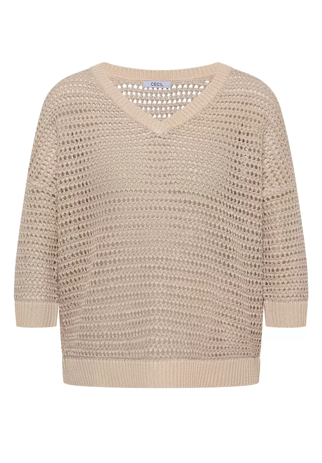 Pullover mit V-Neck und Garnmix