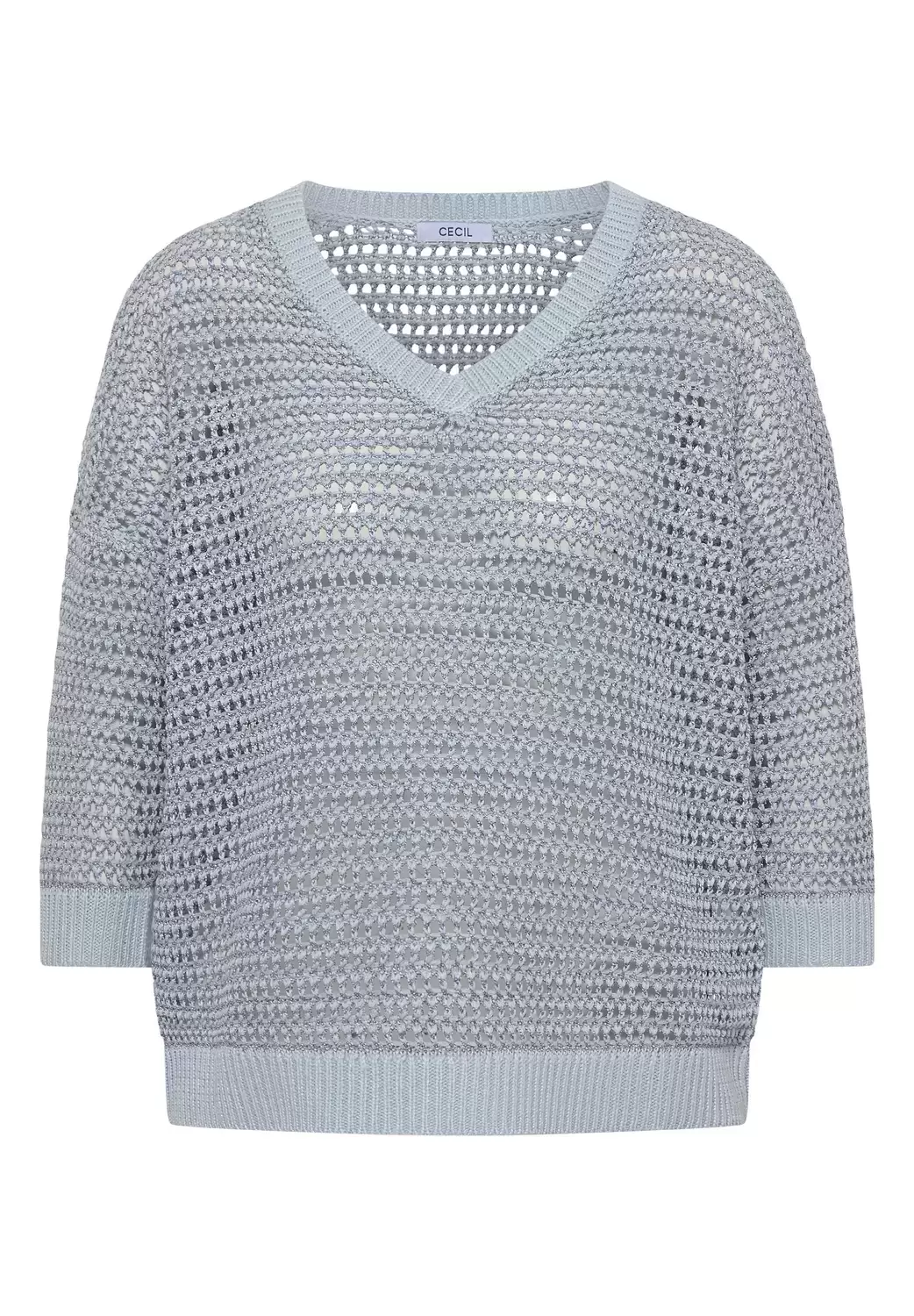 Pullover mit V-Neck und Garnmix