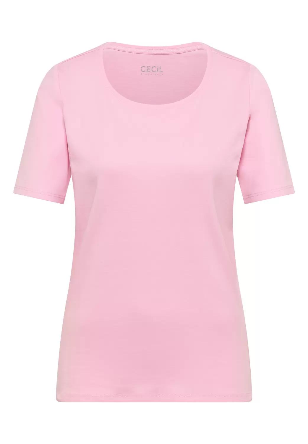 Basic T-Shirt mit Rundhals in Unifarbe