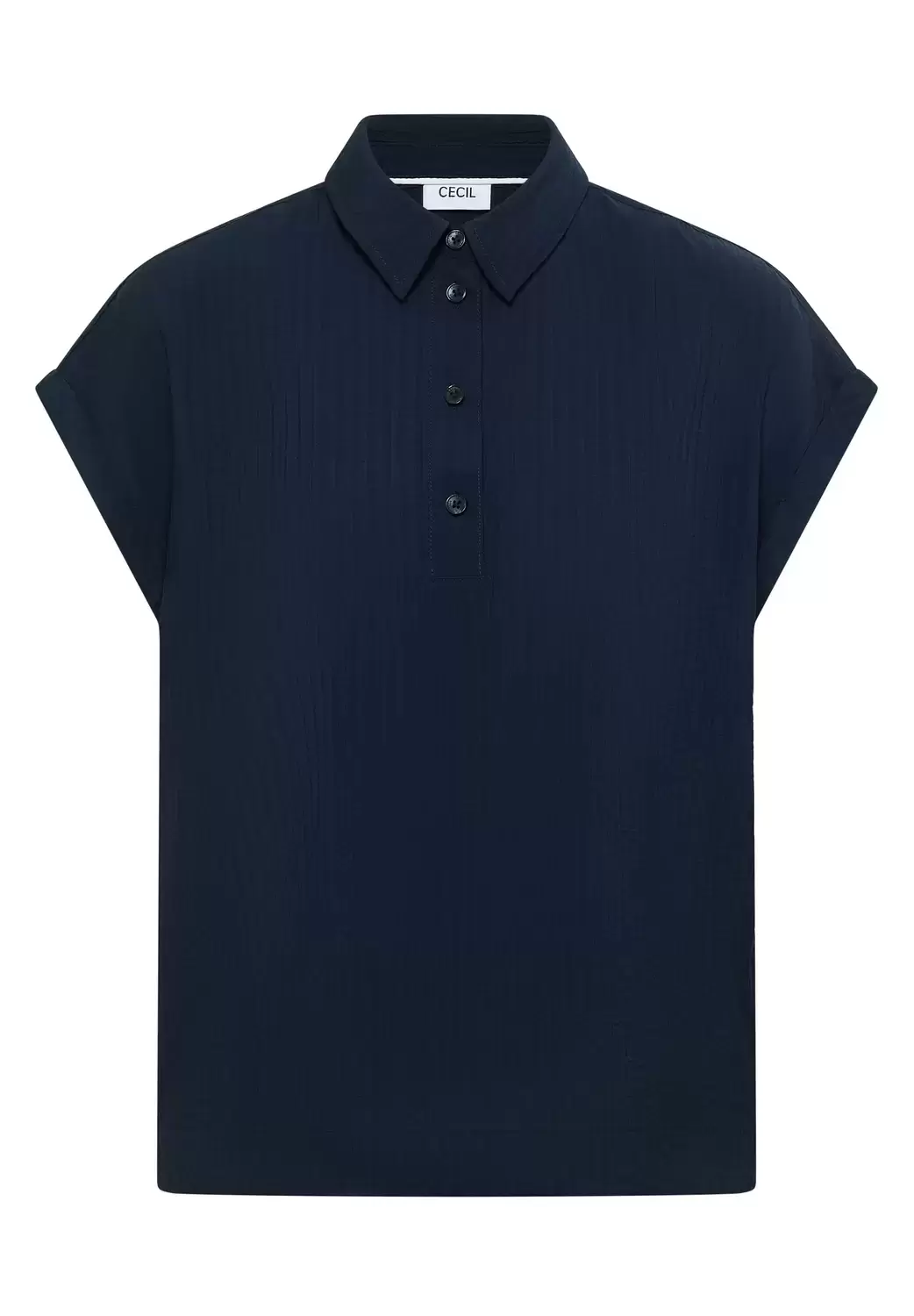 TOS Solid Collar Blouse