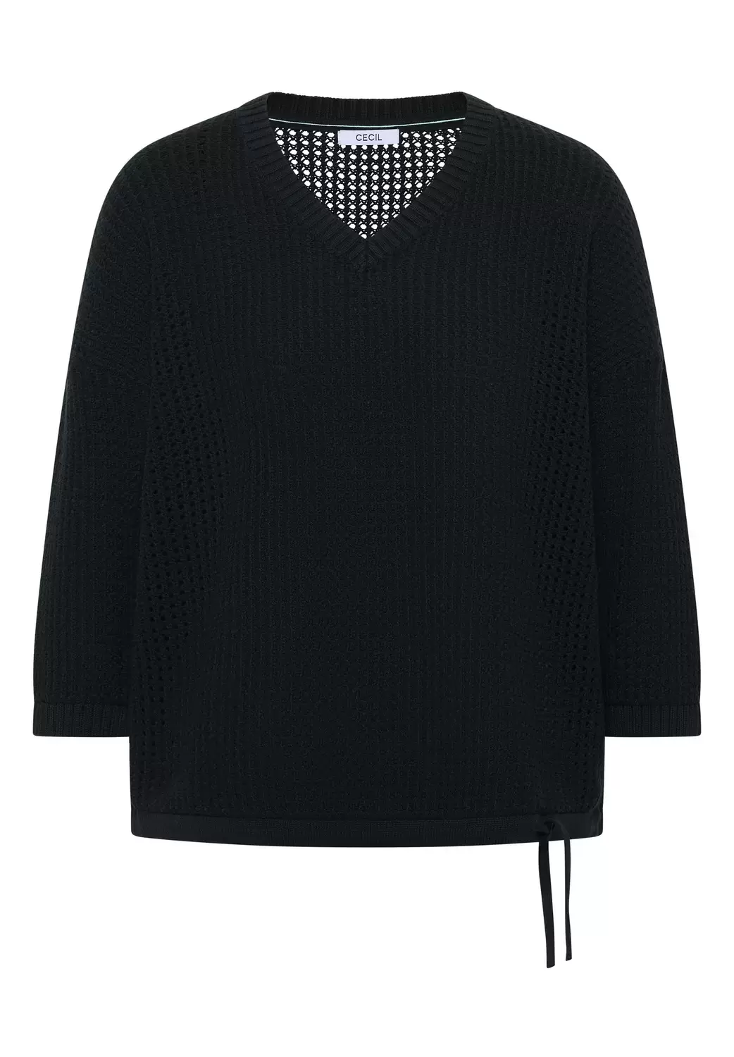 Kurzarm Pullover im Crochet-Look