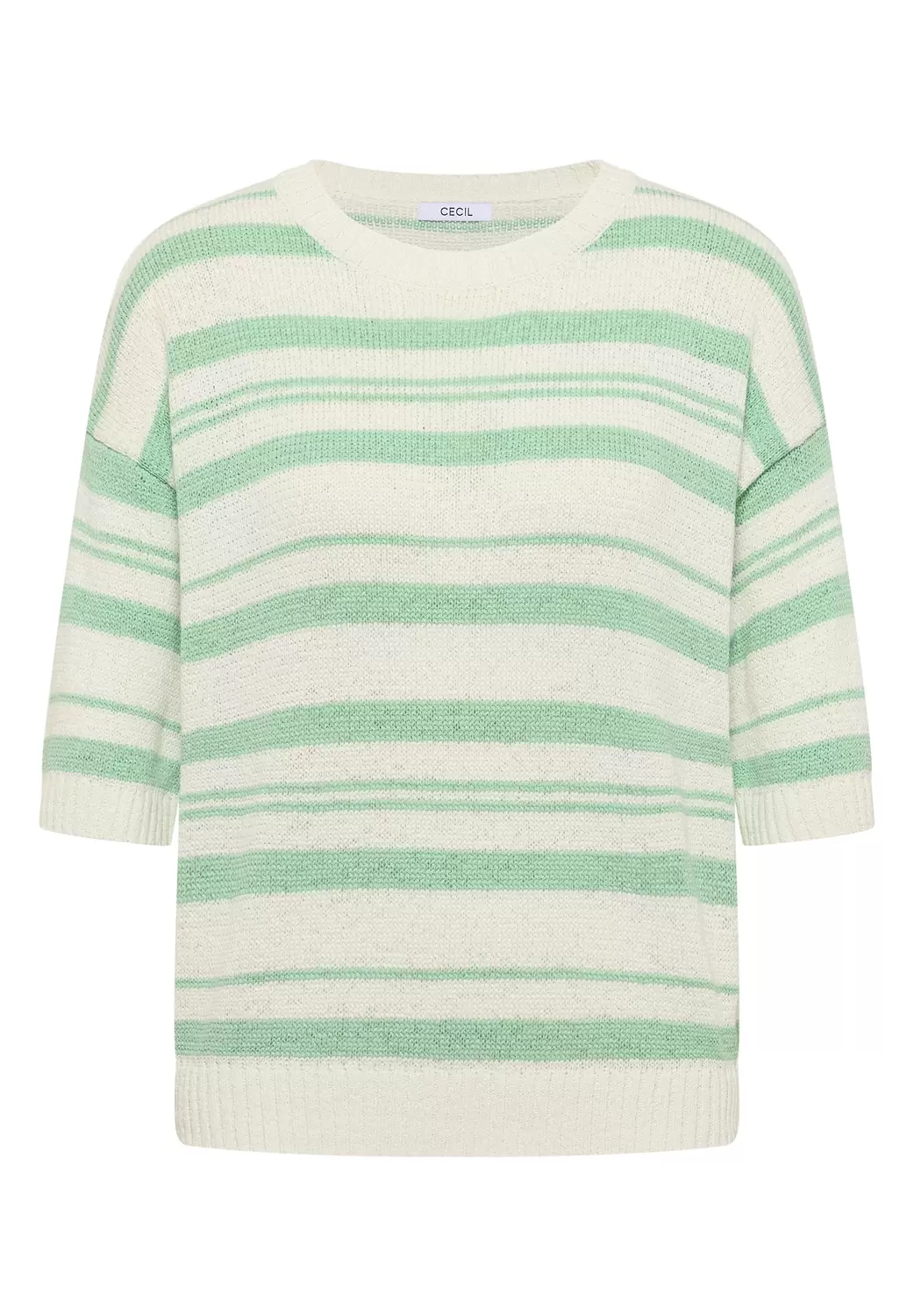 Kurzarm Pullover mit Streifen