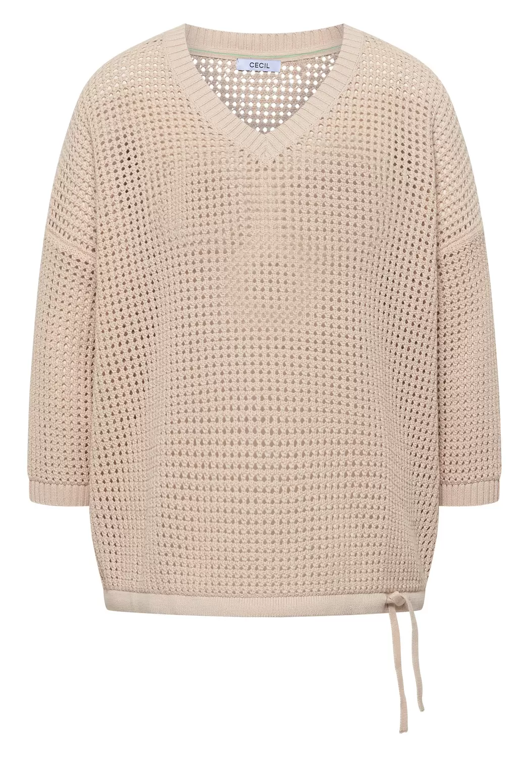 Kurzarm Pullover im Crochet-Look