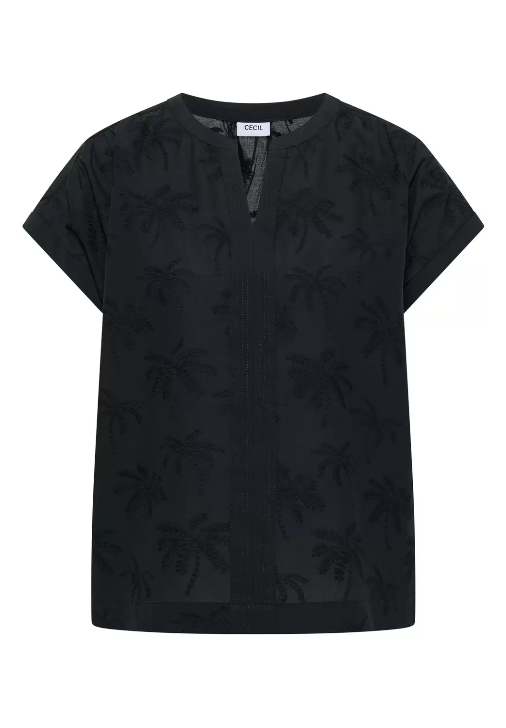 Dropped Shoulder Bluse mit Embroidery