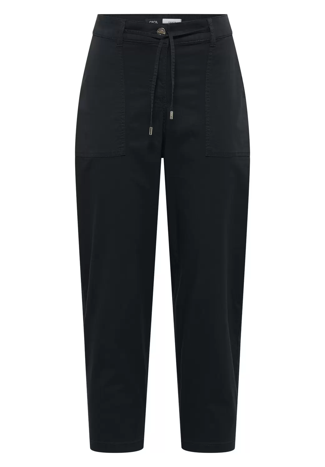 Mid Waist Barrel Leg Hose im Casual Fit