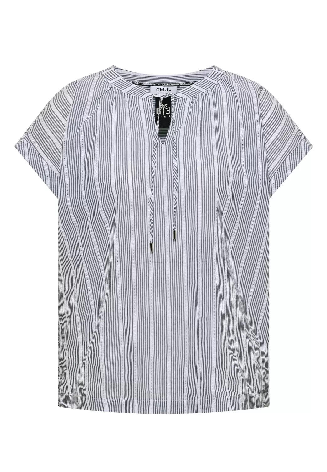 Dropped Shoulder Bluse mit Struktur