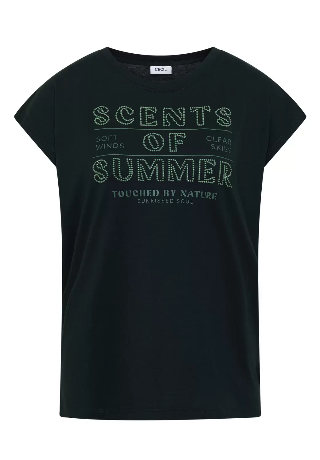 T-Shirt mit Rundhals und Wording Artwork