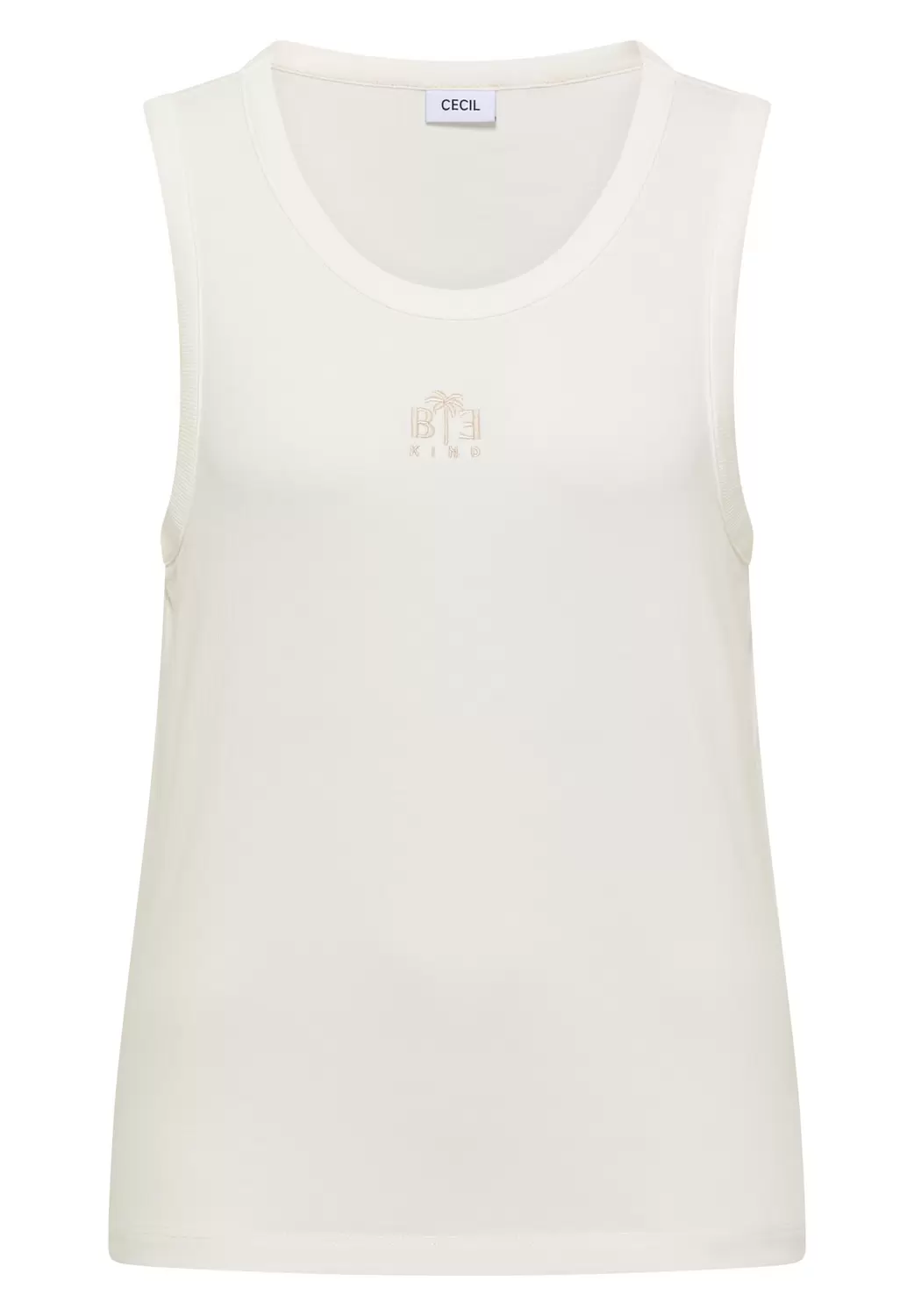 Top mit Rundhals und Embroidery-Detail
