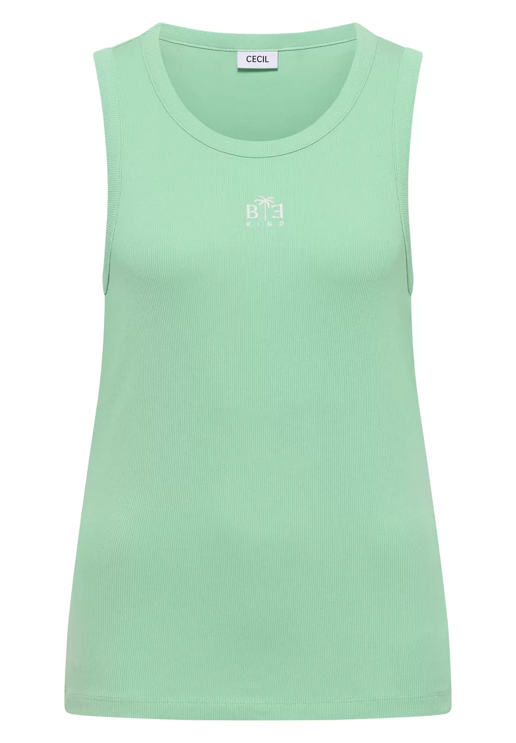 Rib Top With Embroidery