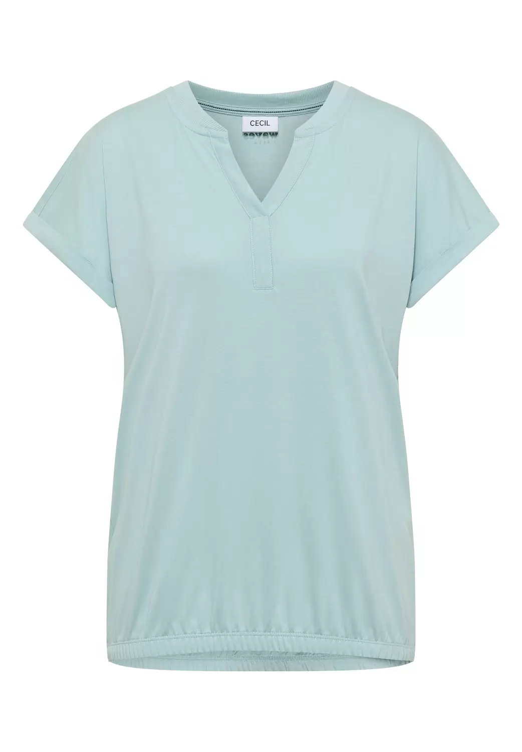 Solid Rib Collar Tunic female