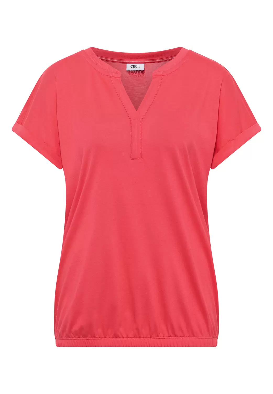 Solid Rib Collar Tunic female