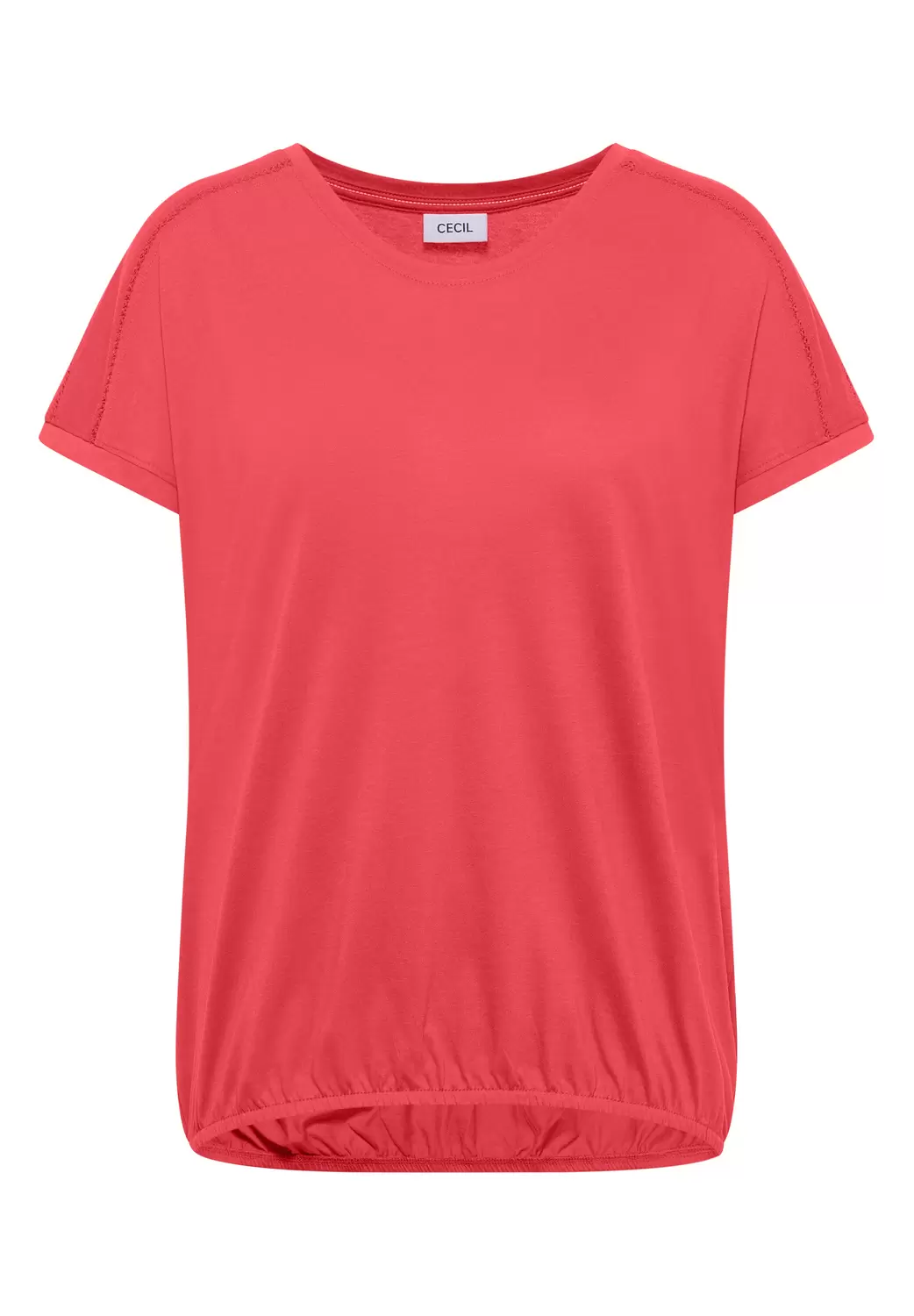 NOS Solid Lace Shoulder T-Shir female