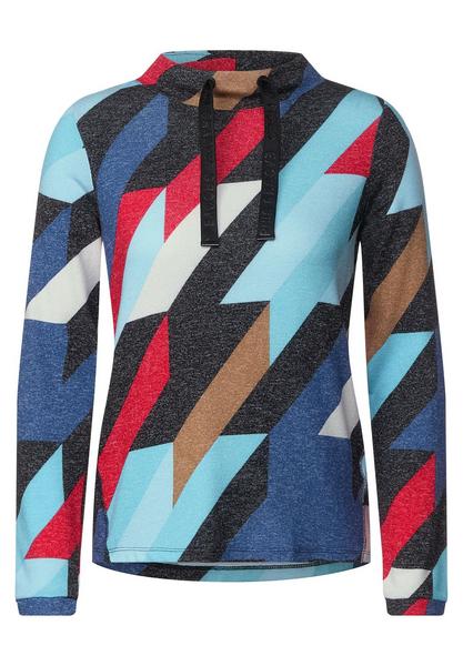 TOS AOP Cosy Big Collar - 34500/black melange