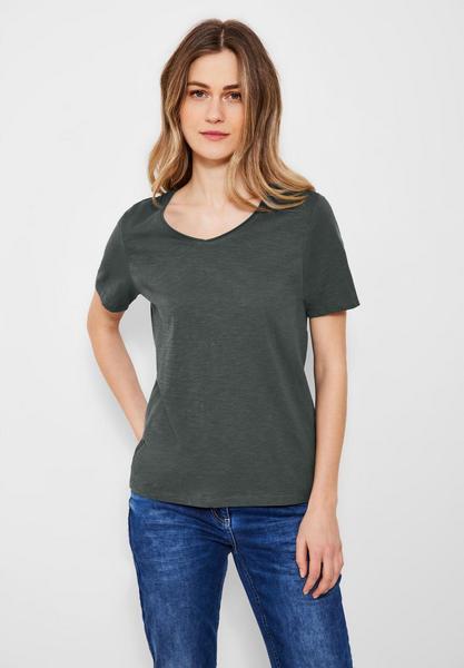 NOS Basic Rounded V-Neck - 14684/easy khaki