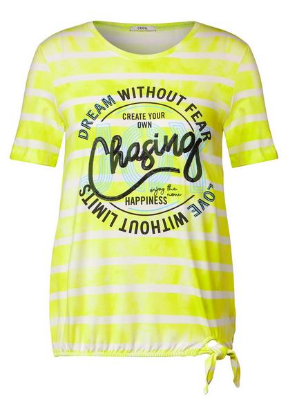 Streifenshirt mit Frontprint