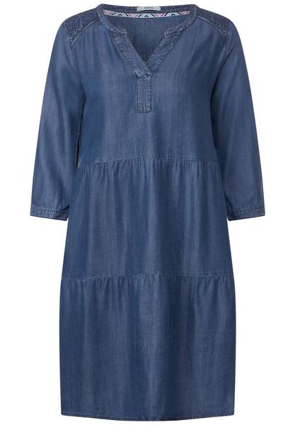 Embroidery Lyocell Dress - 10281/mid blue wash