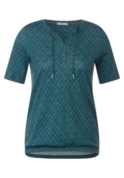 TOS Minimal Rhombus AOP Tunic - 24926/deep lake gr