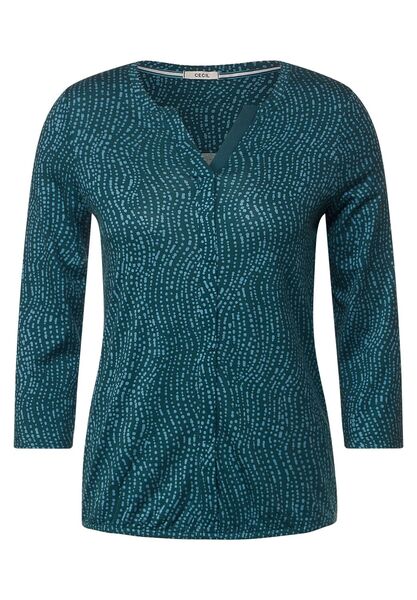 Dotted Weave Tunic - 24926/deep lake green