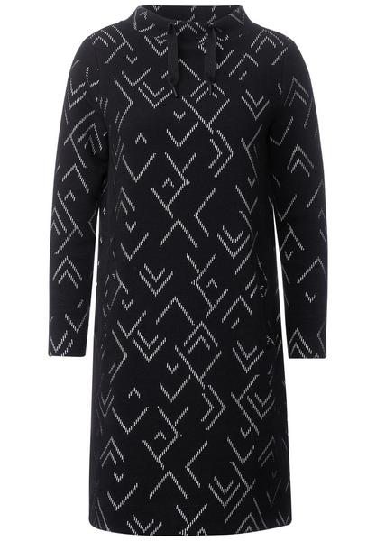 BF_Ottoman Grafic Dress - 20001/Black