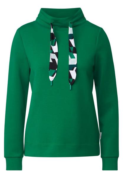 Modal Sweatshirt w. Printed St - 15069/easy green