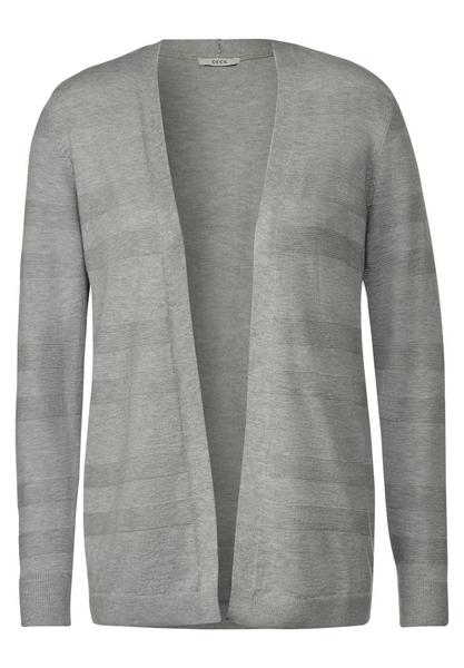 Open Structured Cardigan - 10327/mineral grey mela