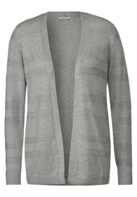 Open Structured Cardigan - 10327/mineral grey mela