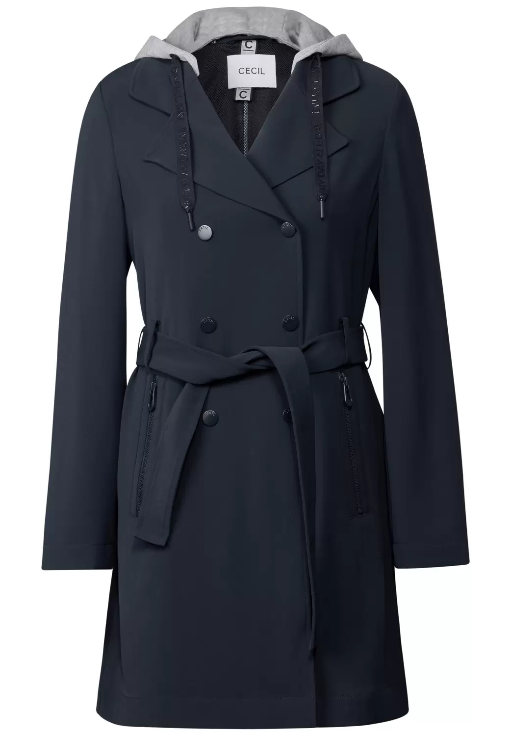 Trenchcoat mit Kapuze
