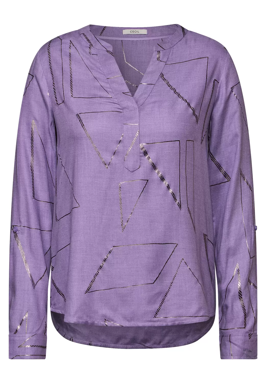 Bluse mit Folienprint