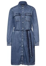 Denim Dress,indigo - 15831/mid blue random wash